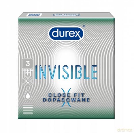 Durex Prezerwatywy Invisible Dopasowanie 3szt.