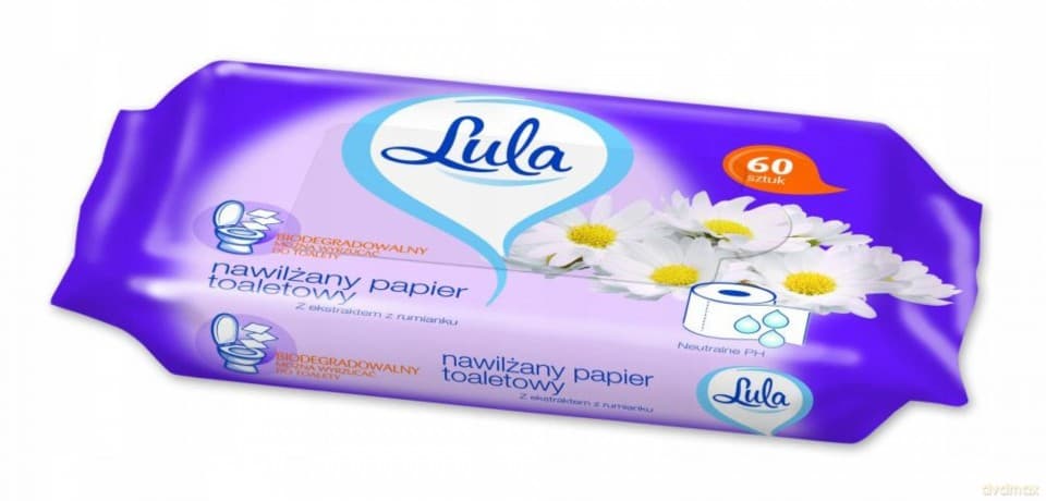 LULA Nawilżany papier toaletowy z ekstraktem z rumianku-60szt