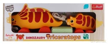Zabawka drewniana Dinozaur Triceratops
