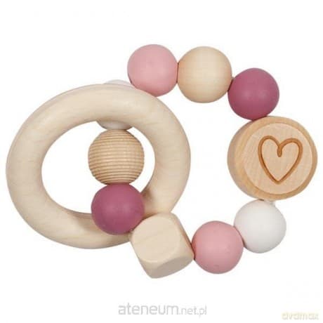 Gryzak Grzechotka Serce Róż