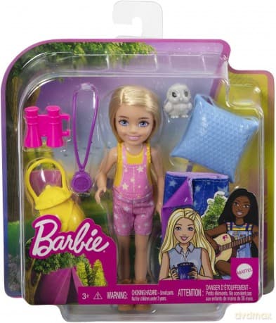 Zestaw Barbie Kemping Chelsea Lalka + śpiwór