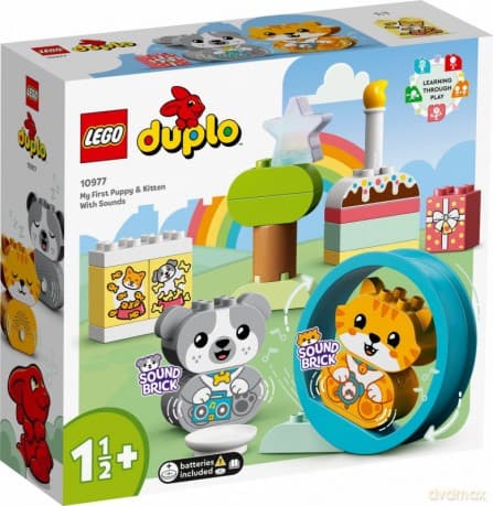 LEGO DUPLO Mój pierwszy szczeniak i kotek z odgłosami (10977)