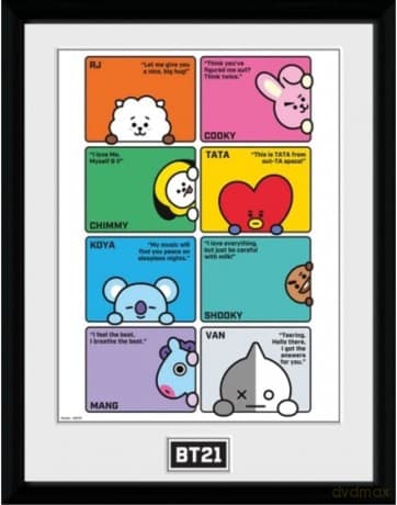 BT21 - Plakat w ramie Compilation