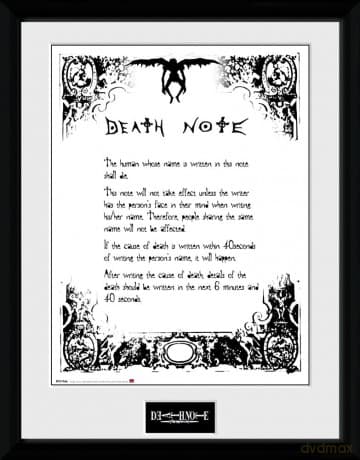 DEATH NOTE - Plakat w ramie Death Note