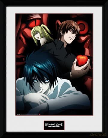 DEATH NOTE - Plakat w ramie Light, L and Misa