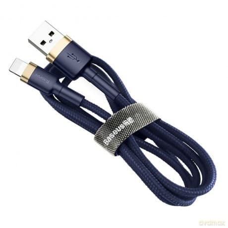Baseus Cafule Cable wytrzymały nylonowy kabel przewód USB / Lightning QC3.0 1.5A 2M niebieski (CALKLF-CV3)