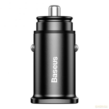 Baseus Square inteligentna ładowarka samochodowa 2x USB QC3.0 Quick Charge 3.0 SCP AFC 30W czarny (CCALL-DS01)