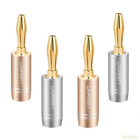 Ugreen 4x aluminiowy wtyk bananowy pozłacany wielokolorowy (50382 AV149)