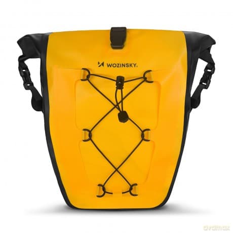 Wozinsky wodoodporna torba rowerowa sakwa na bagażnik 25l żółty (WBB24YE)