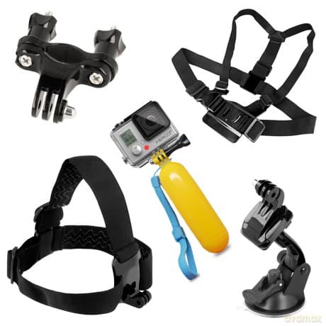 Zestaw 9 w 1 akcesoria do kamer sportowych GoPro SJCAM