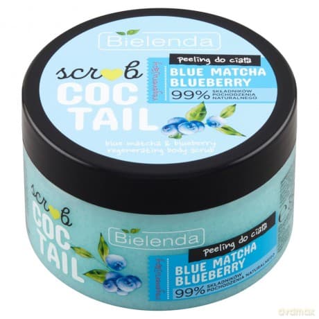 Bielenda Scrub Coctail Peeling do ciała regenerujący Blue Matcha & Blueberry 350g