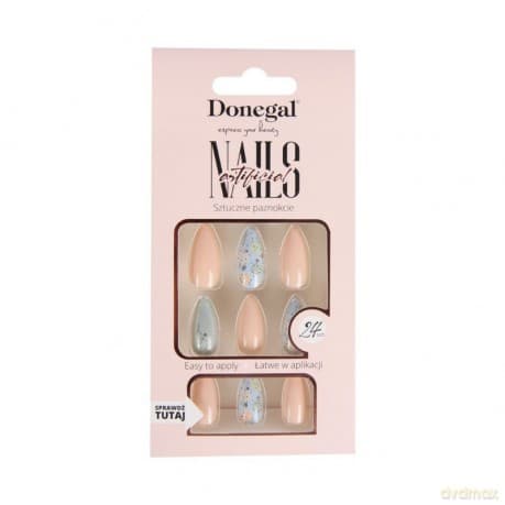 DONEGAL Sztuczne paznokcie - imrezowe konfetti (3097) 1op.-24 szt