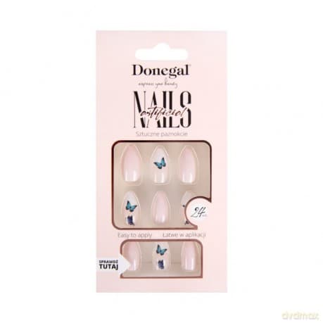 DONEGAL Sztuczne paznokcie - motylki (3090) 1op.-24 szt