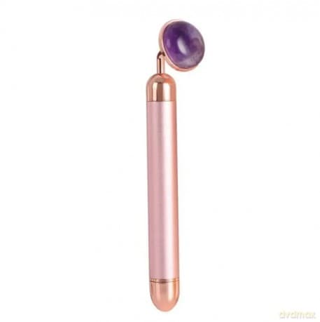 Palsar 7 (Jade Roller Massager Electric Pink Handle and Amethyst Jade)