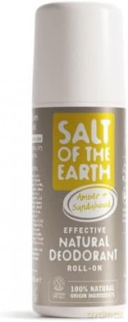 Salt Of The Earth Natural ball deodorant with ambergris and sandalwood ( Natu ral Roll On Deodorant) 75 ml