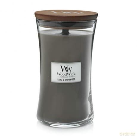 WoodWick Scented candle vase large Sand & Driftwood 609.5 g