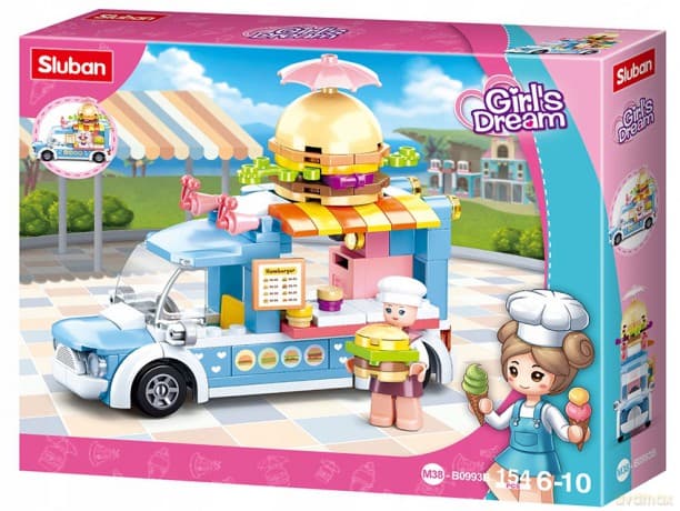 SLUBAN 154 el. Food truck z burgerami Girl's Dream M38-B0993B