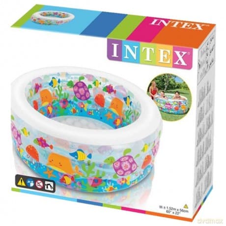 Basen w rybki z nadmuchiwaną podłogą w pudełku 52x56 cm 58480NP