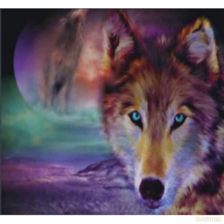 Diamentowa mozaika Wilk, pełnia księżyca 1004952