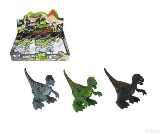 Dinozaur 14 cm. nakręcany ze światłem 3 kolory SL2688 mix