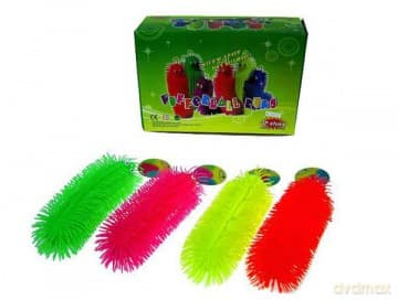 Dżdżownica kolczatka 24 cm 4 kolory świecąca gniotek