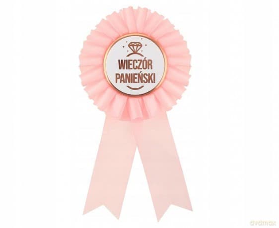 Kotylion na Wieczór Panieński pastelowy różowy