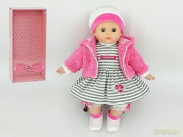 Lalka dziewczynka 40 cm z dźwiękiem w pudełku 530003