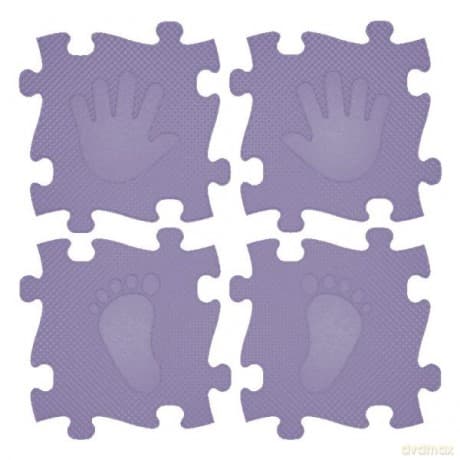 Mata podłogowa 16 elementów Magic Set liliowa MFK-044-4