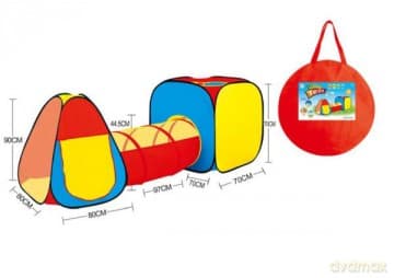 Namiot dla dzieci 7331 z tunelem 90*80*80*97*70 cm