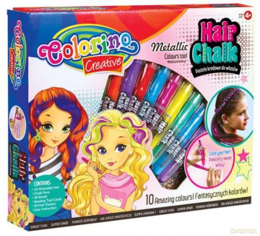 Pastele kredowe do włosów 10 kolorów 68635 Colorino Creative