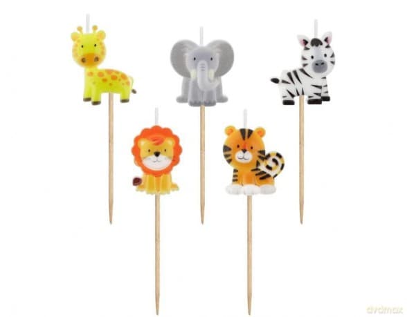 Świeczki pikery Zwierzaki 5 szt