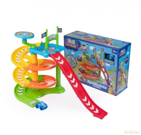 Flota Miejska Tiny Zjeżdżalnia z autkiem