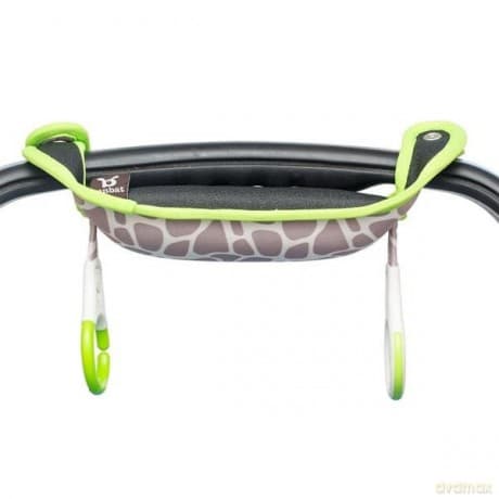 Nakładka na rączkę fotelika samochodowego - szary/zielony