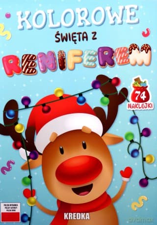 Kolorowe święta z reniferem