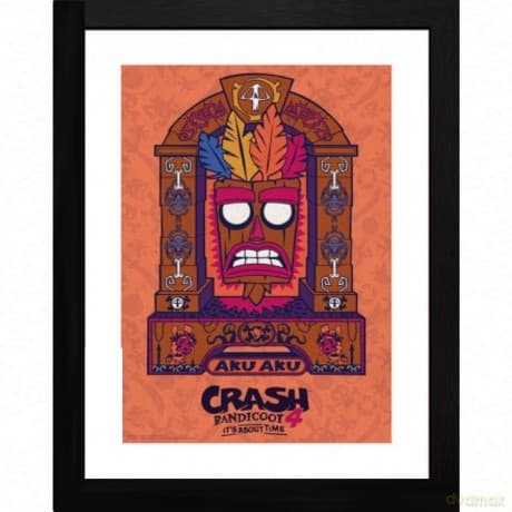 CRASH BANDICOOT- Plakat w ramie Aku Aku (30x40)