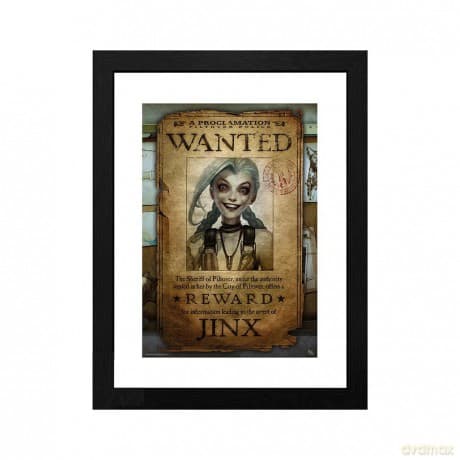 LEAGUE OF LEGENDS - Framed print Jinx Wanted (30x40)