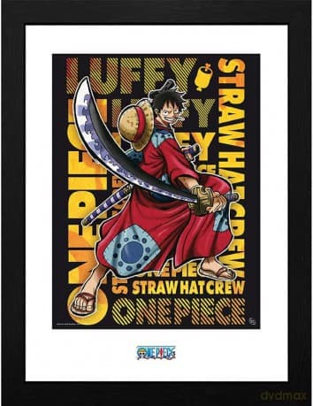 ONE PIECE - Plakat w ramie Luffy in Wano Artwork (30x40)