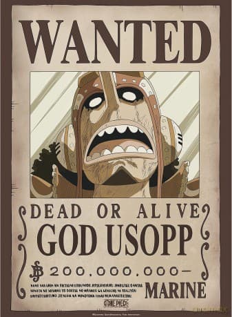 ONE PIECE - plakat Wanted God Usopp (52x38)
