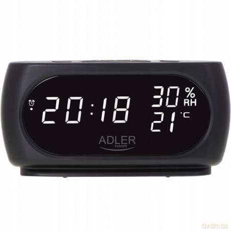 Zegar - Budzik z pomiarem temperatury i wilgotności Adler AD 1186