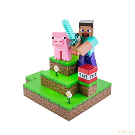 Lampka - diorama Minecraft Steve (wysokość: 30 cm)