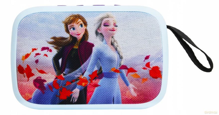 LEXIBOOK - Disney Snow Queen - Bluetooth Portable Speaker, Wireless, FM Radio, USB, TF card, Rechargeable battery, blue/purple, BT018FZ