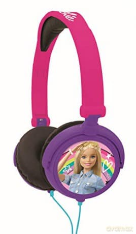 LEXIBOOK Barbie, Stereo Headphone, kids safe, foldable and adjustable, pink, HP010BB