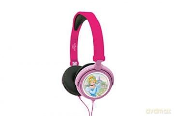LEXIBOOK Disney Princess Rapunzel Stereo Headphone, kids safe, foldable and adjustable, pink/black, HP010DP