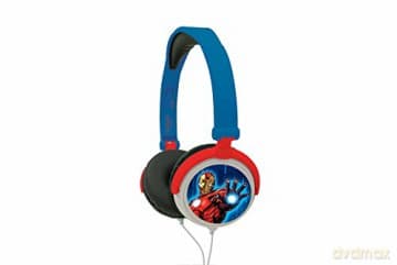 LEXIBOOK HP010AV Marvel The Avengers Iron Man Stereo Headphone, kids safe, foldable and adjustable, pink/black