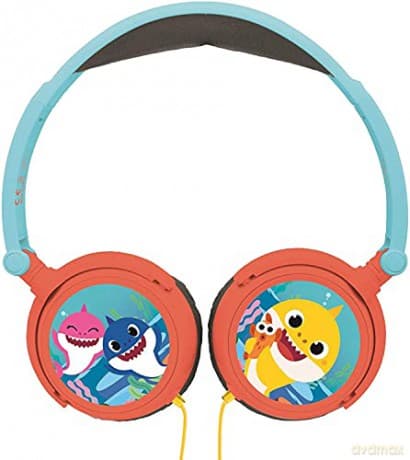 LEXIBOOK HP015BS Baby Shark Nickelodeon-Stereo Headphone, Kids Safe Volume, Foldable and Adjustable, Blue/Orange