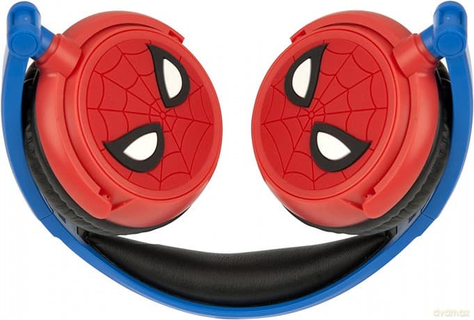 LEXIBOOK Marvel Spider-Man Peter Parker Stereo Headphone, kids safe, foldable and adjustable, red/blue, HP010SP