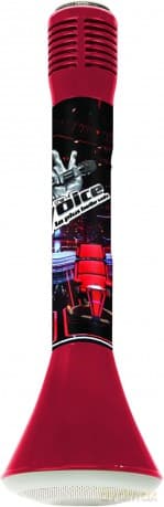 LEXIBOOK The Voice Karaoké Micro Star Bluetooth with Voice changer function, Microphone for singing, Built-in light speaker 3W, micro SD slot, Red/Black, MIC210TV