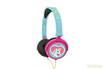 LEXIBOOK Unicorn Stereo Headphone, kids safe, foldable and adjustable, Pink / Blue HP017UNI