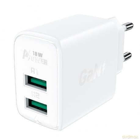 Acefast ładowarka sieciowa 2x USB 18W QC 3.0, AFC, FCP biały (A33 white)