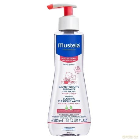 Mustela Łagodząca woda oczyszczająca do skóry bardzo wrażliwej, 300 ml